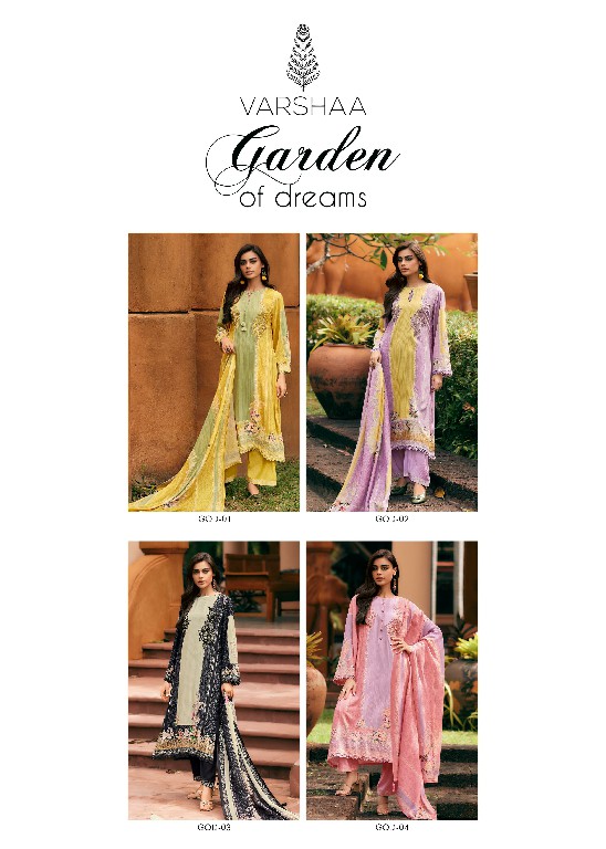 Varshaa Garden Of Dreams Wholesale Muslin Cotton With Patch Work Salwar Suits