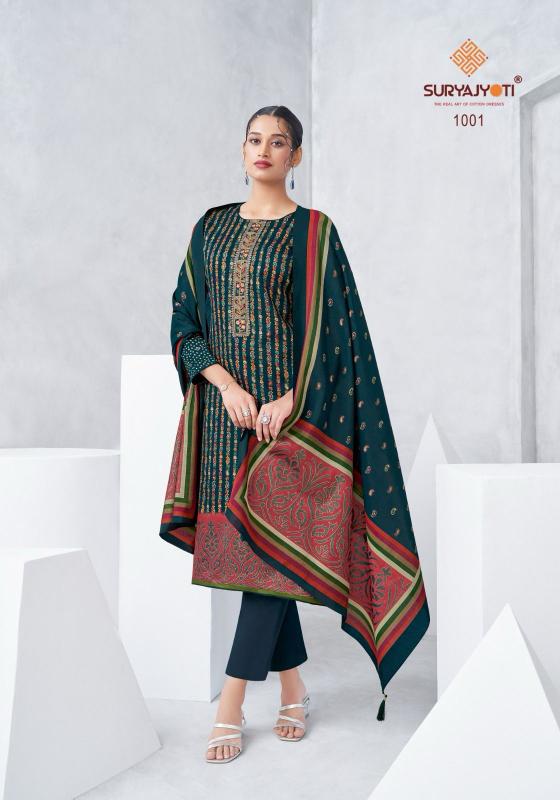 Suryajyoti launch kilory vol 1 zam satin unstitch suit for womens