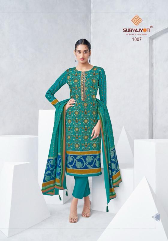Suryajyoti launch kilory vol 1 zam satin unstitch suit for womens