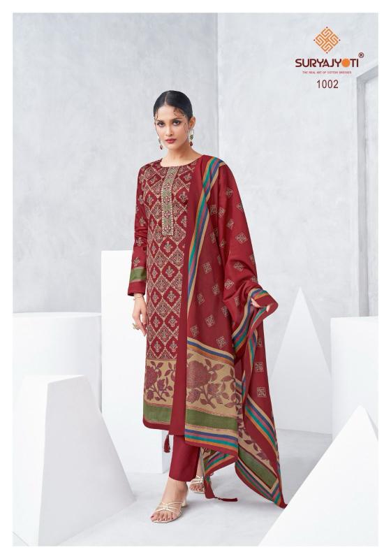 Suryajyoti launch kilory vol 1 zam satin unstitch suit for womens