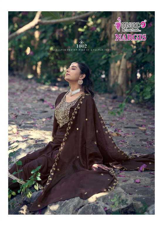 Mystic 9 Nargis Vol-1 Wholesale Alia Cut Kurtis With Pant And Dupatta