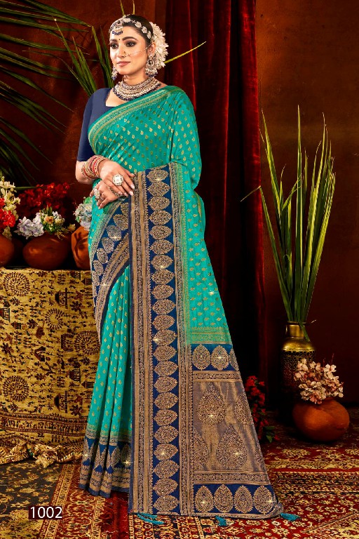 Saroj Prapti Dola Saroski Vol-4 Wholesale Soft Dola Silk With Swaroski Work Sarees