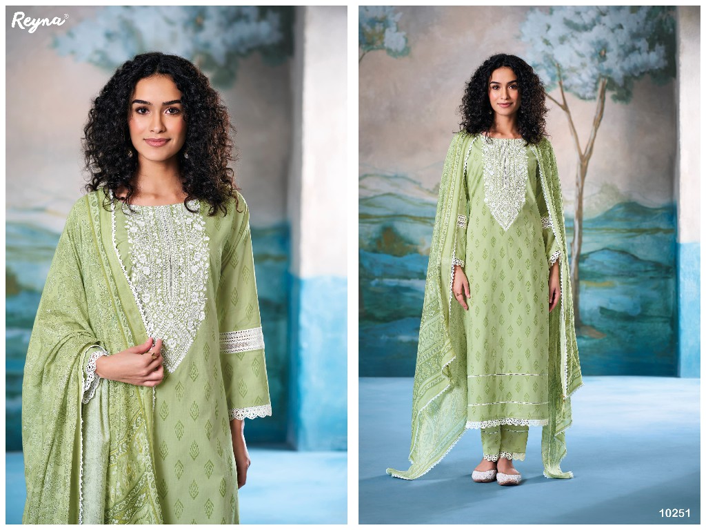 Reyna Rumi Wholesale Cotton Block Print With Embroidery Salwar Suits