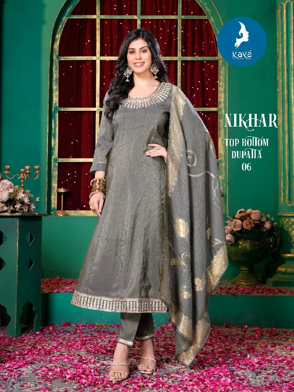 Kaya Nikhar Wholesale 3 Piece Anarkali With Work Concept Suits