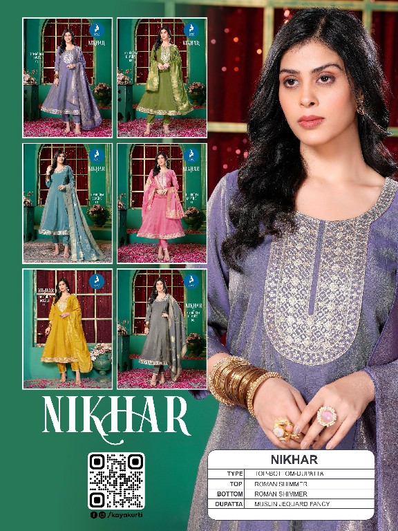 Kaya Nikhar Wholesale 3 Piece Anarkali With Work Concept Suits