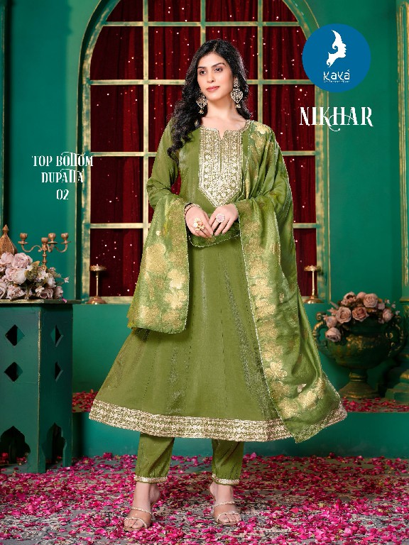 Kaya Nikhar Wholesale 3 Piece Anarkali With Work Concept Suits