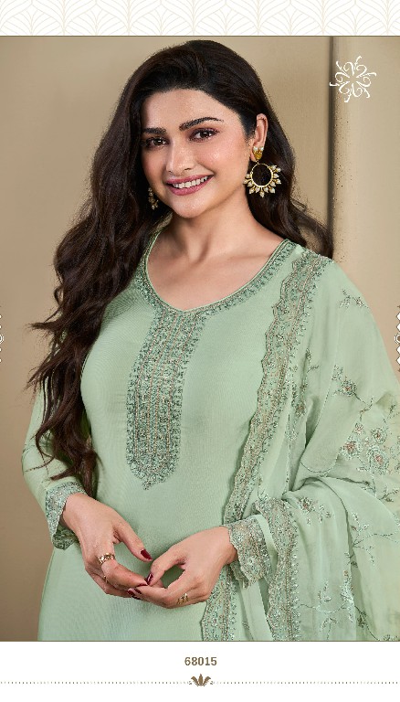 Vinay Kuleesh Saumya Wholesale Embroidered Paris Silk Straight Salwar Suits
