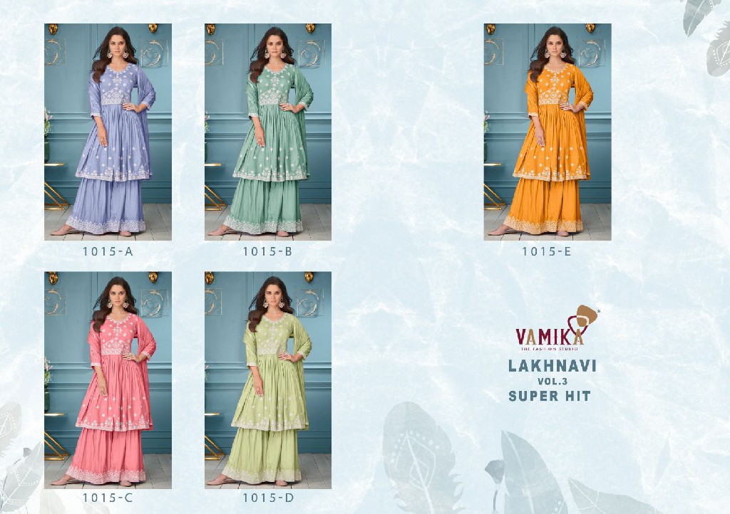 Vamika Lakhnavi Vol-3 Super Hit Wholesale Readymade 3 Piece Salwar Suits