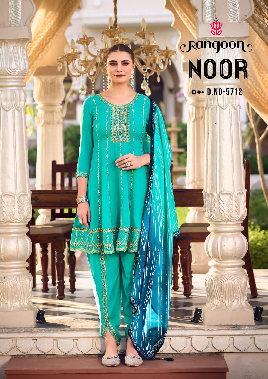 Rangoon Noor Wholesale Georgette With Tulip Style Pant With Dupatta