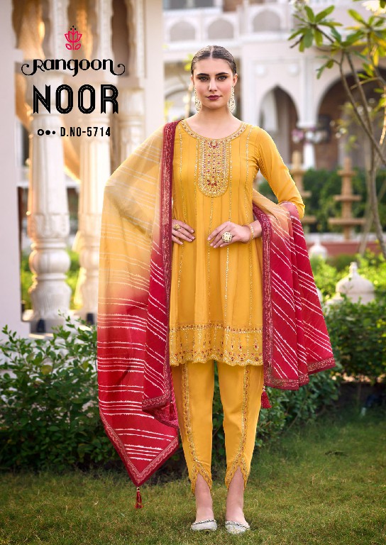 Rangoon Noor Wholesale Georgette With Tulip Style Pant With Dupatta