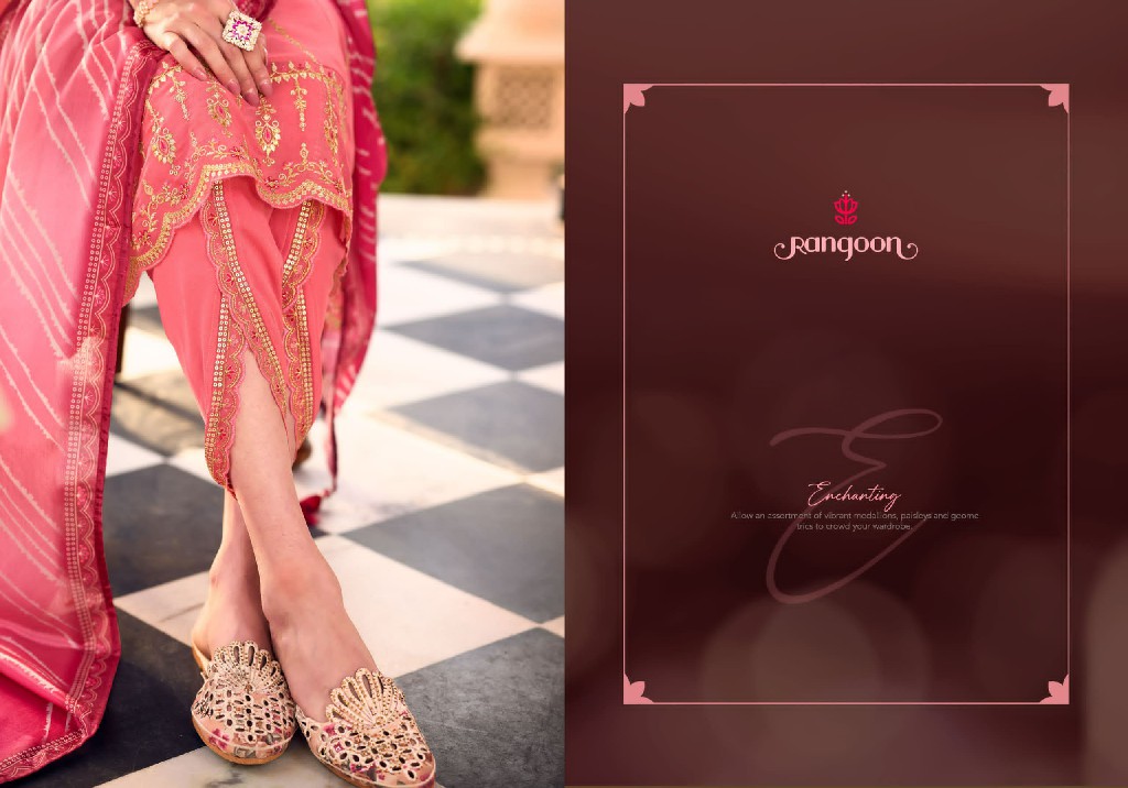 Rangoon Noor Wholesale Georgette With Tulip Style Pant With Dupatta