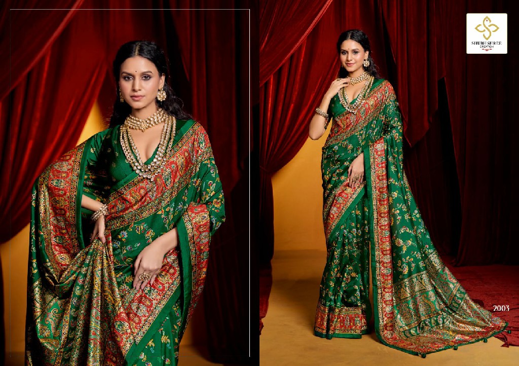 Shubh Shree Pashmina Vol-2 Wholesale Velvet Tusser Silk Ethnic Sarees