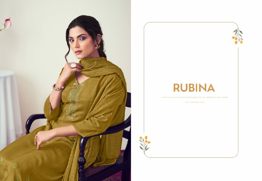 Glossy Simar Rubina Wholesale Pure Viscose Muslin With Embroidery Work Suits