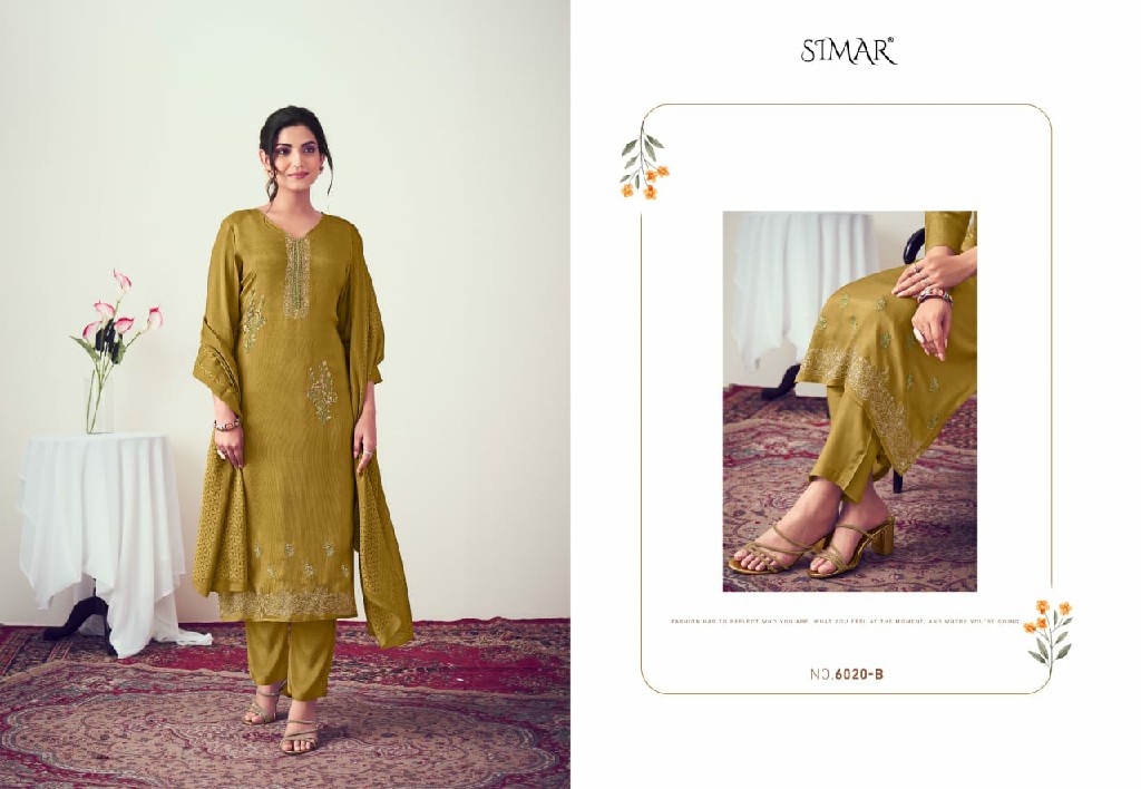Glossy Simar Rubina Wholesale Pure Viscose Muslin With Embroidery Work Suits