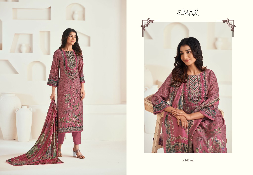 Glossy Simar Kinjal Wholesale Modal Muslin With Handwork Salwar Suits