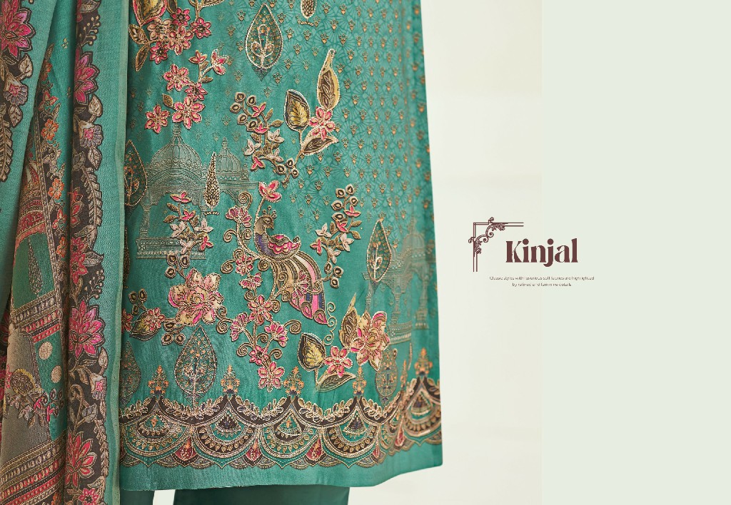 Glossy Simar Kinjal Wholesale Modal Muslin With Handwork Salwar Suits