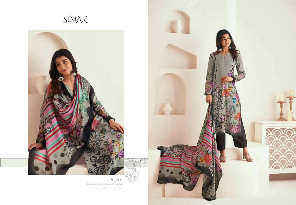 Glossy Simar Chhavi Wholesale Model Muslin With Handwork Salwar Suits