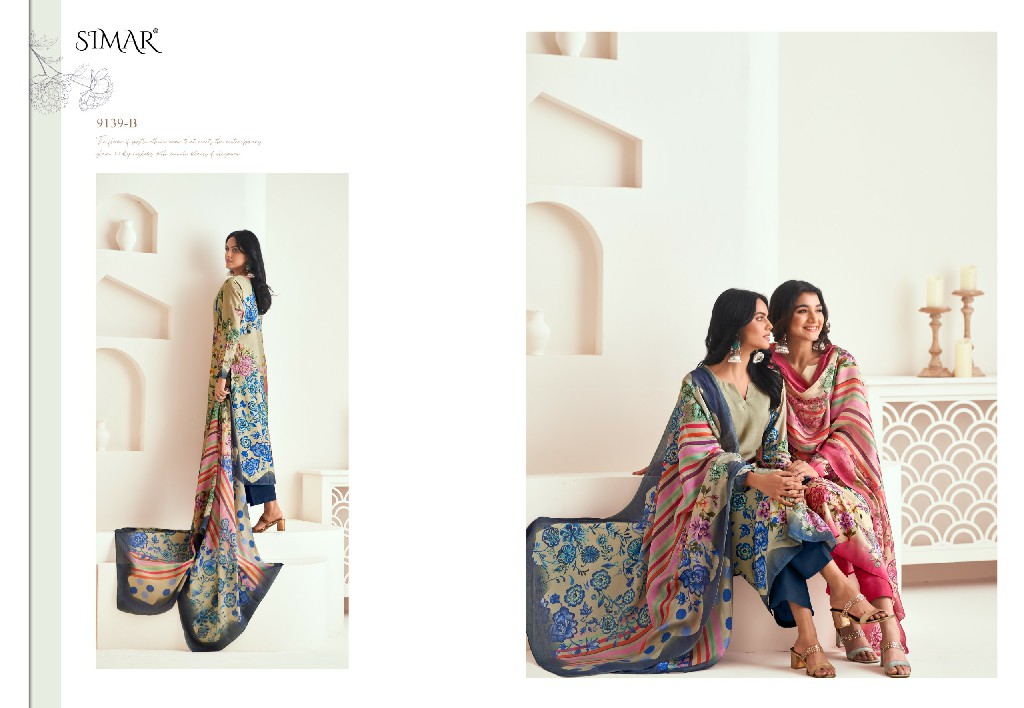 Glossy Simar Chhavi Wholesale Model Muslin With Handwork Salwar Suits