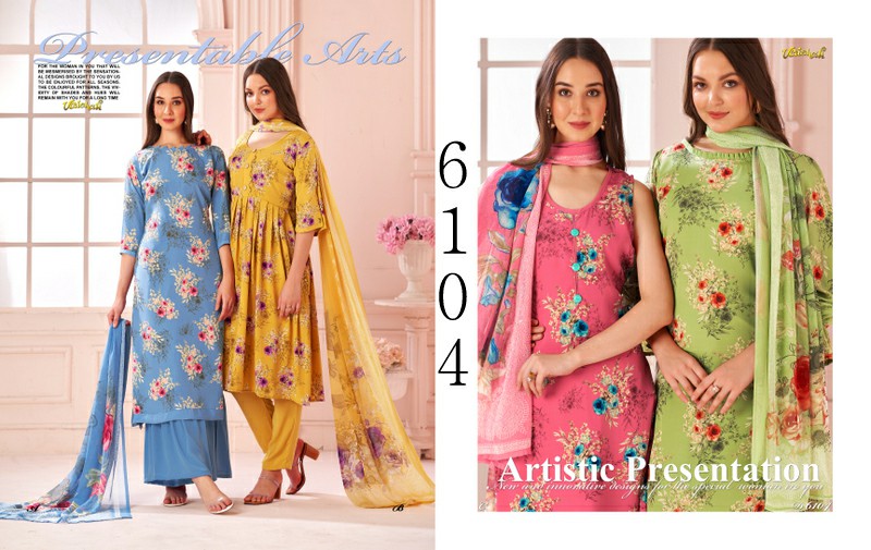 Vaishali Forever Modern Vol-6100 Wholesale Crepe Printed Dress Material