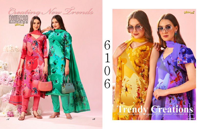 Vaishali Forever Modern Vol-6100 Wholesale Crepe Printed Dress Material