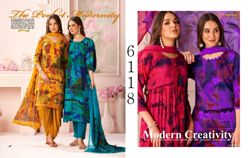Vaishali Forever Modern Vol-6100 Wholesale Crepe Printed Dress Material