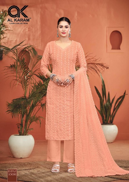 Al Karam Guzarish Chifli Work Wholesale Dress Material