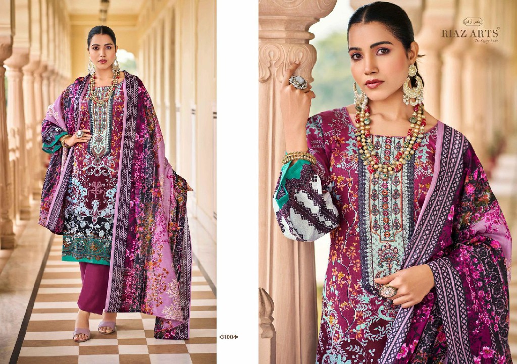 Riaz Arts Musafir Vol-20 Wholesale Pure Karachi Lawn With Embroidery Work Dress Material