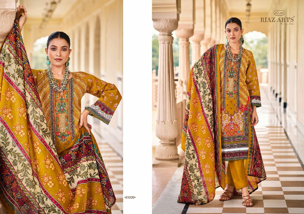 Riaz Arts Musafir Vol-20 Wholesale Pure Karachi Lawn With Embroidery Work Dress Material
