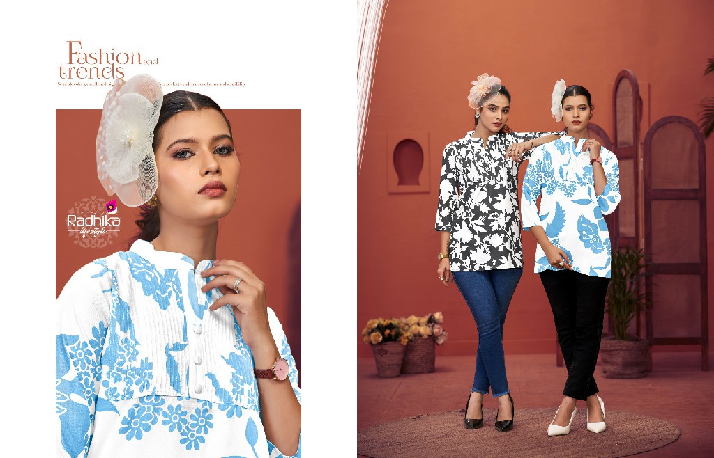 crest vol 1 by radhika lifestyle readymade rayon classic tops for girls