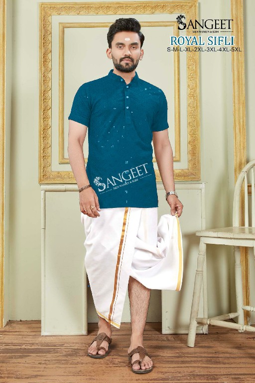 Sangeet royal sifli vol 1 sequence work rayon trendy readymade mens kurta