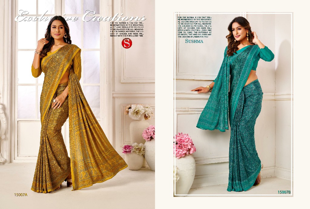 Sushma Dynamic Wholesale Printed Crepe Sarees