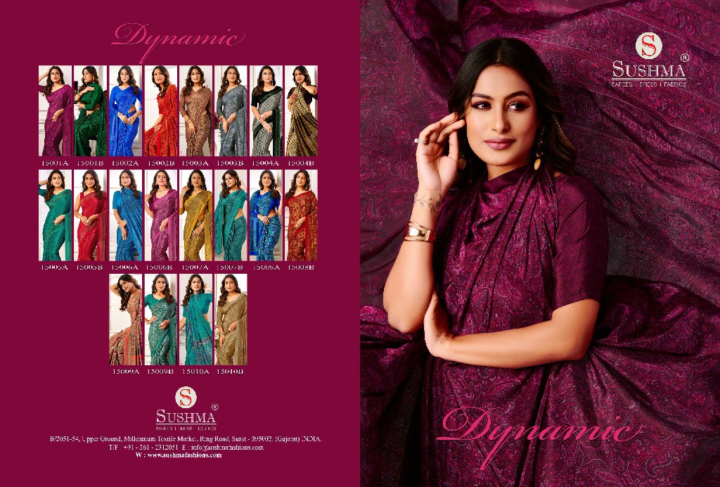 Sushma Dynamic Wholesale Printed Crepe Sarees