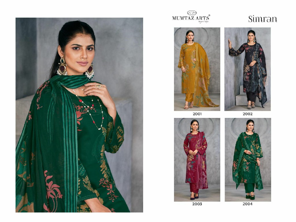 Mumtaz Arts Simran Wholesale Jam Silk With Embroidery And Handwork Dress Material