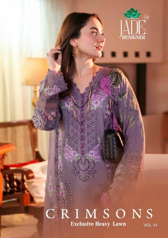 Jade Crimson Exclusive Heavy Lawn Vol-14 Wholesale Printed Dress Material