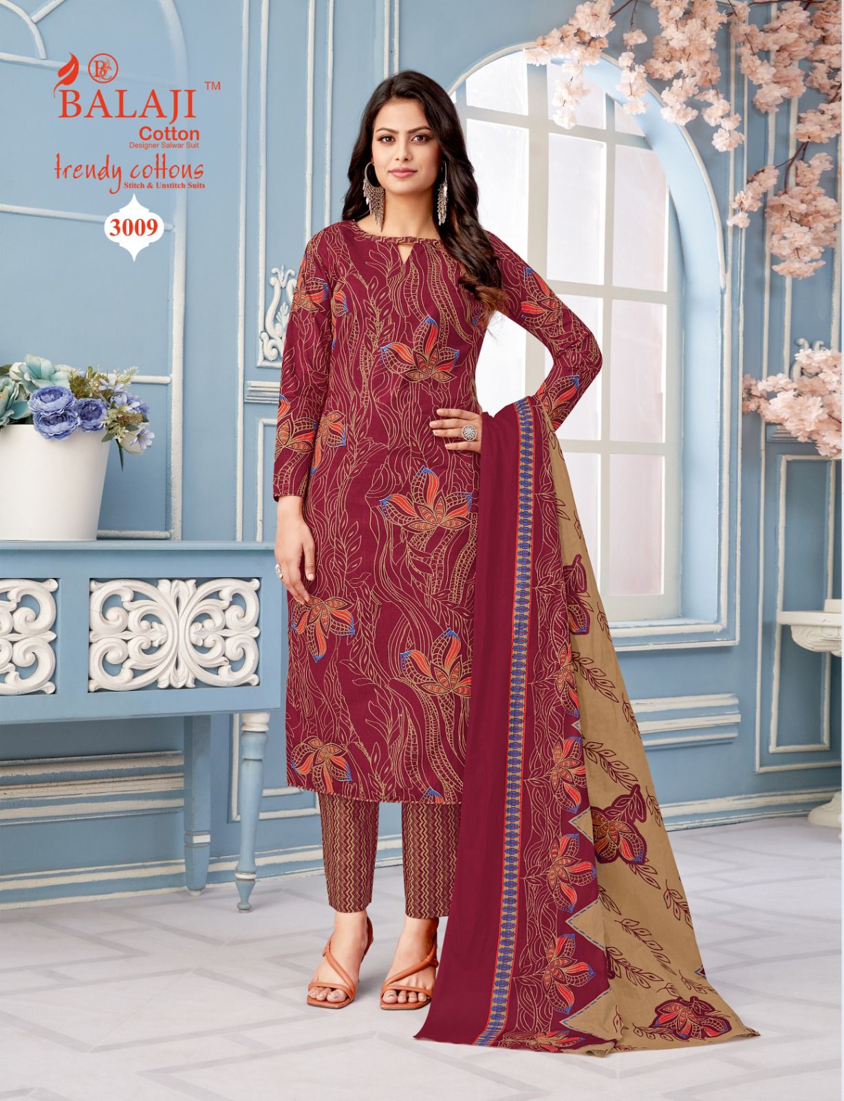 Balaji Trendy Cotton Vol-3 Wholesale Cotton Printed Dress Material