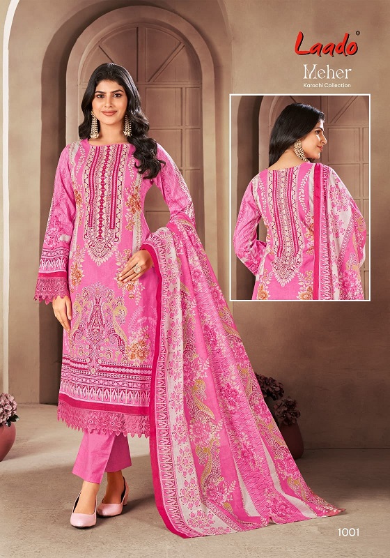 Laado Meher Vol-1 Wholesale Lawn Cotton Printed Dress Material