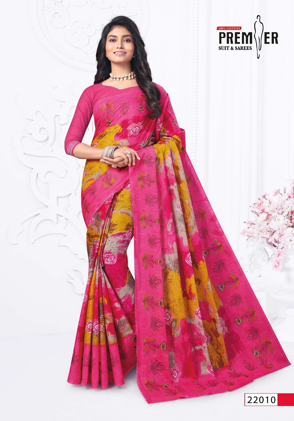 Premier Saravani Vol-22 Wholesale Pure Cotton Printed Indian Sarees