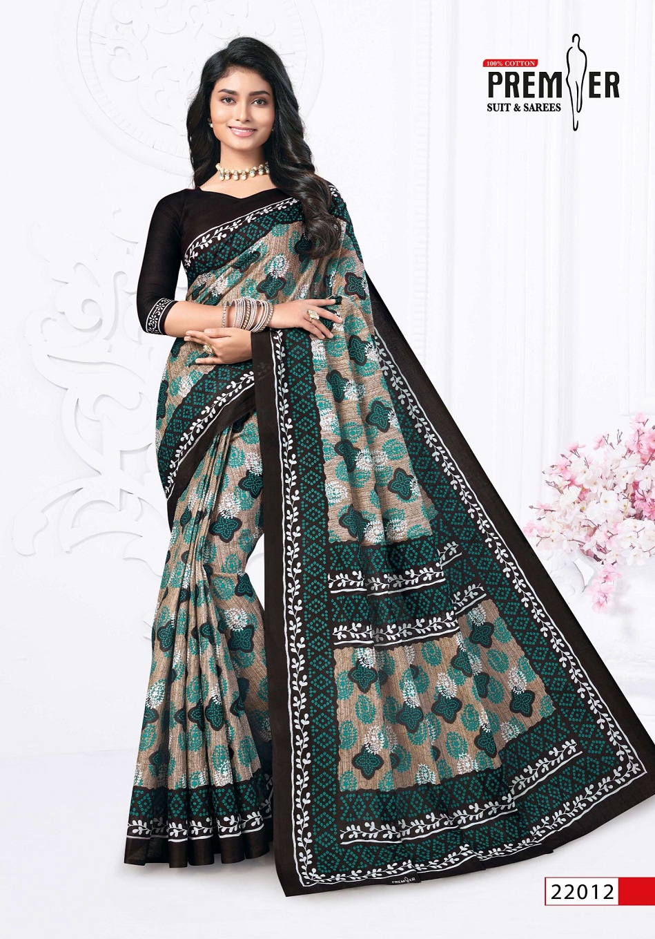 Premier Saravani Vol-22 Wholesale Pure Cotton Printed Indian Sarees
