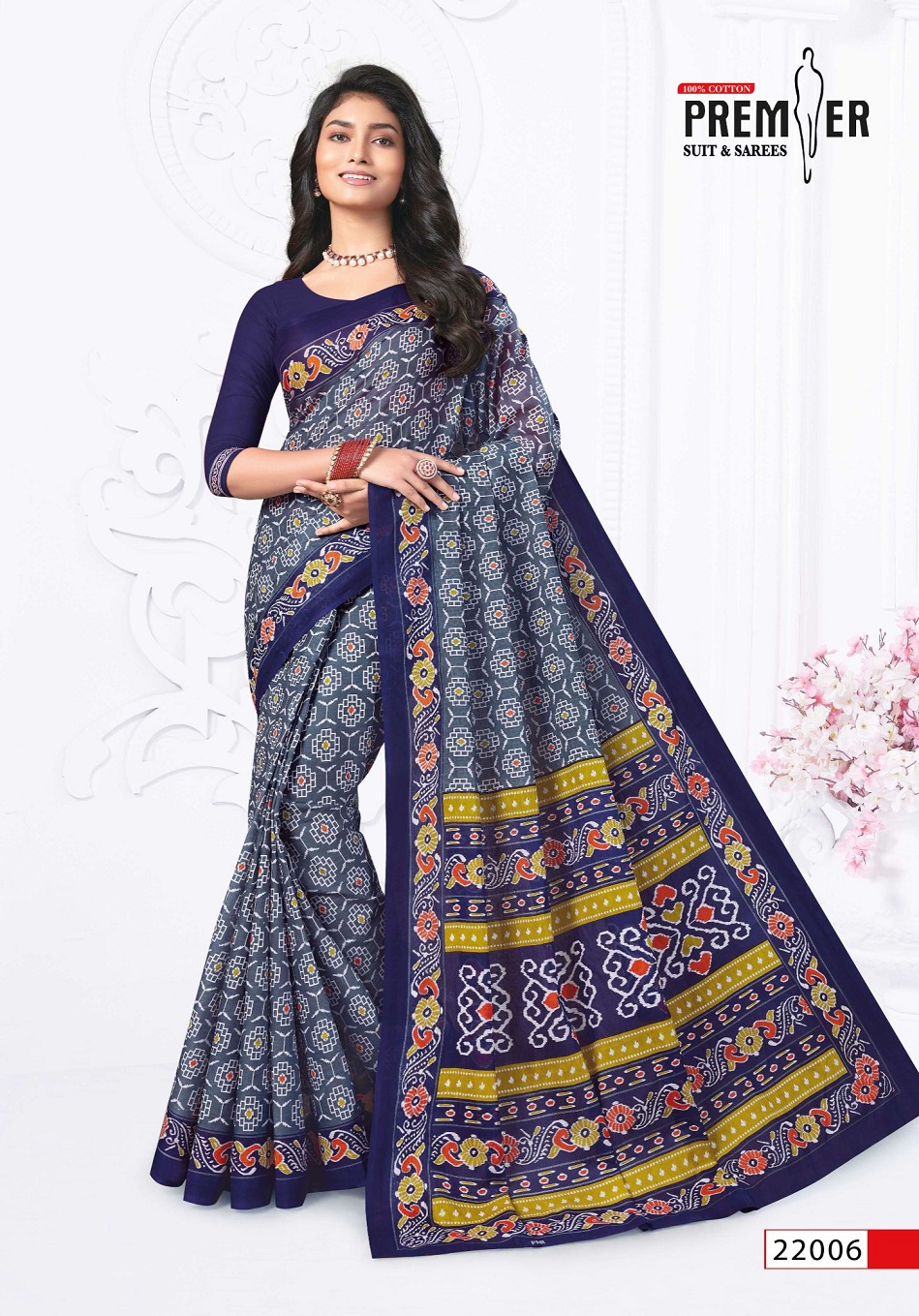 Premier Saravani Vol-22 Wholesale Pure Cotton Printed Indian Sarees
