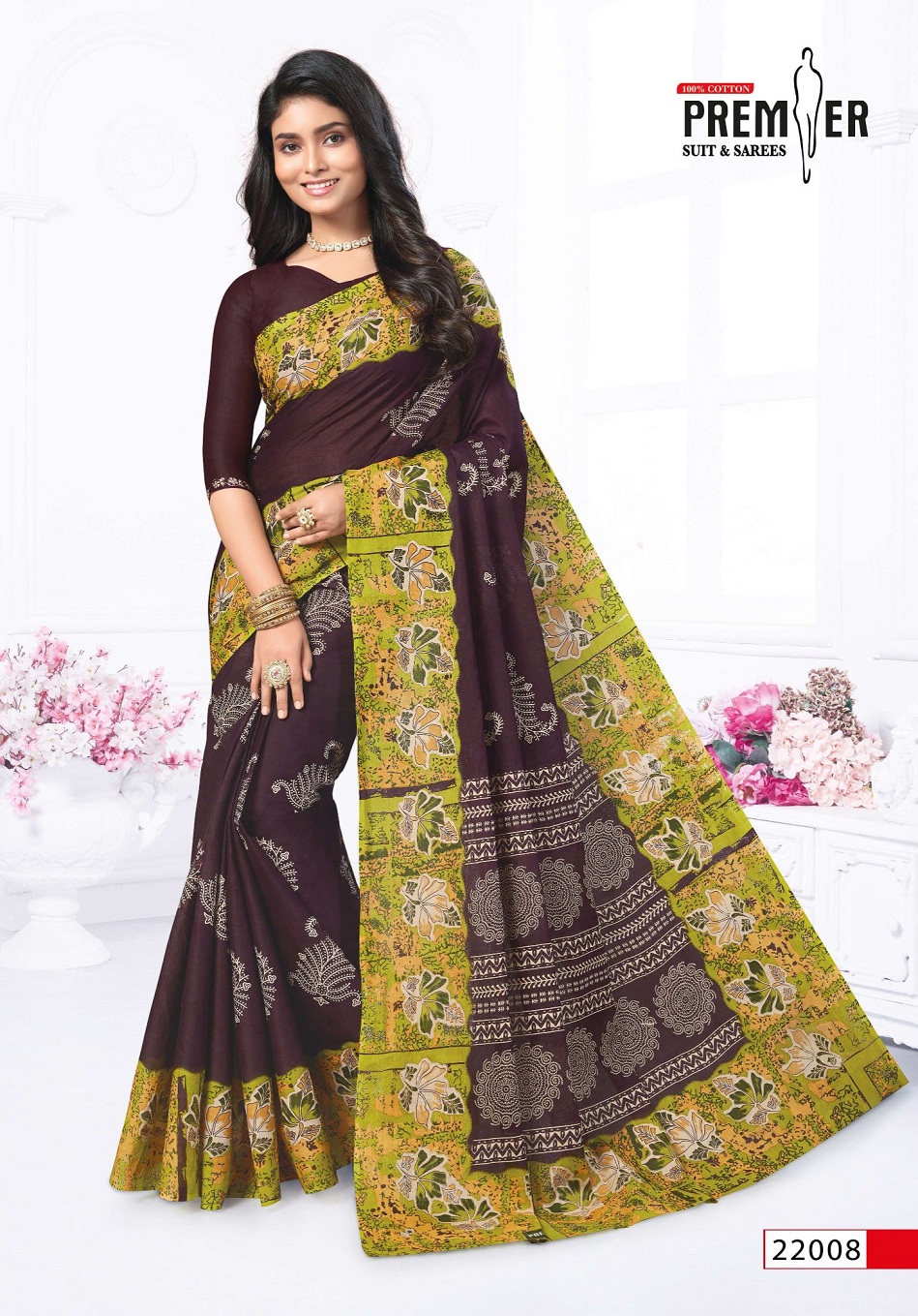 Premier Saravani Vol-22 Wholesale Pure Cotton Printed Indian Sarees