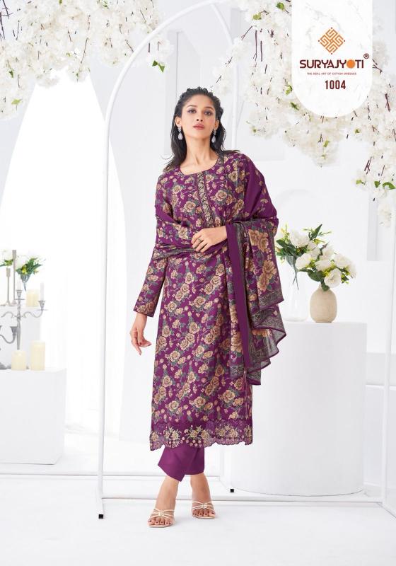 kamla vol 1 by suryajyoti modal discharge print stylish 3pcs dress