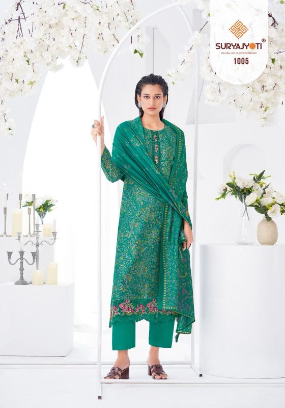 kamla vol 1 by suryajyoti modal discharge print stylish 3pcs dress