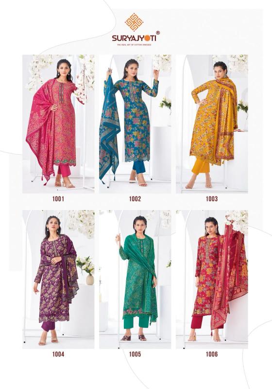 kamla vol 1 by suryajyoti modal discharge print stylish 3pcs dress