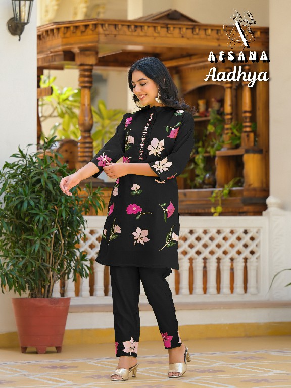 Afsana Aadhya Wholesale Roman With Embroidery Top With Pants