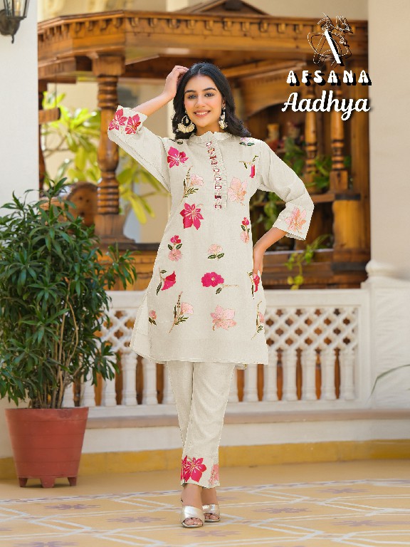 Afsana Aadhya Wholesale Roman With Embroidery Top With Pants