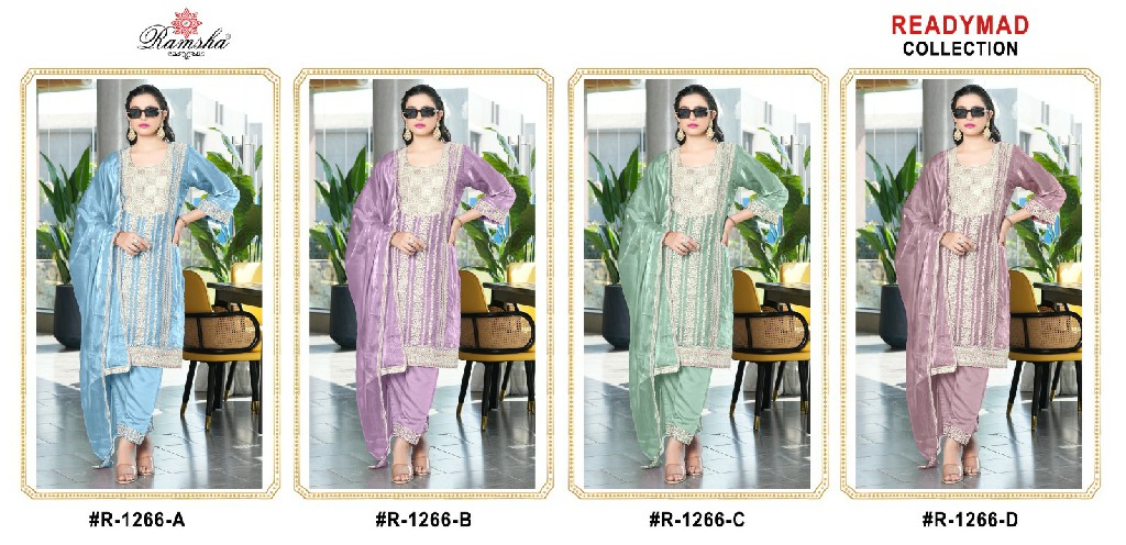 Ramsha R-1266 Wholesale Readymade Indian Pakistani Salwar Suits