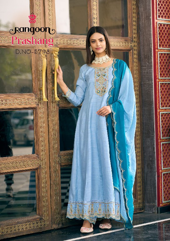 Rangoon Prashang Wholesale Anarkali Style Tops With Pant And Dupatta