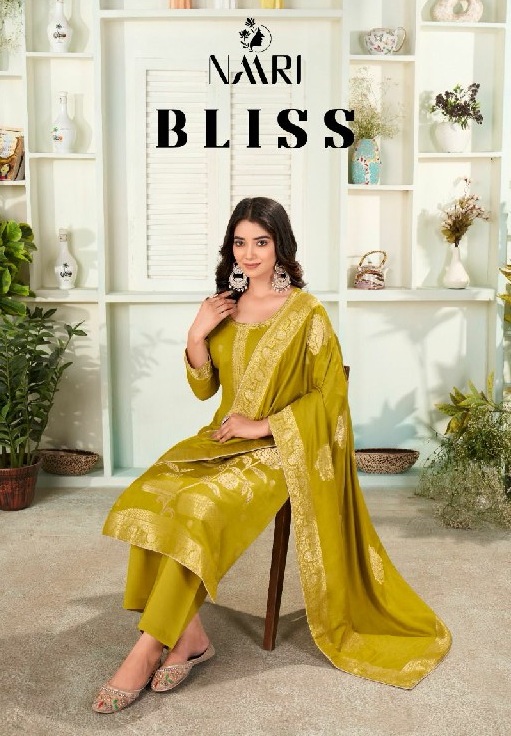 Naari Bliss Wholesale Pure Muslin Viscose Jacquard With Siroski Work Dress Material