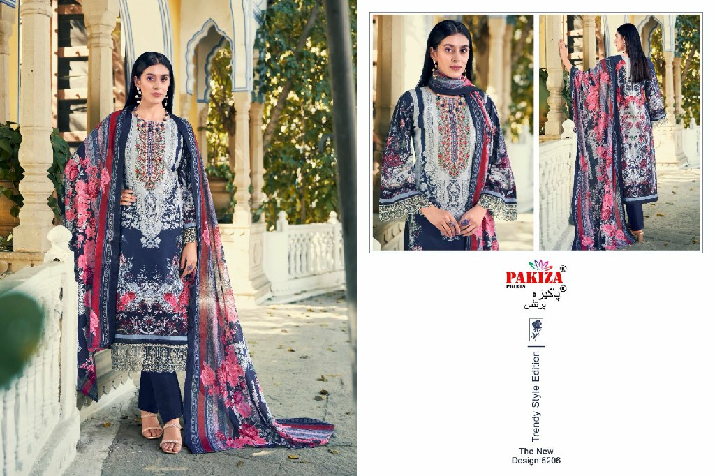 Pakiza Taiyyeba Vol-52 Wholesale Kashmiri Neck Work Dress Material
