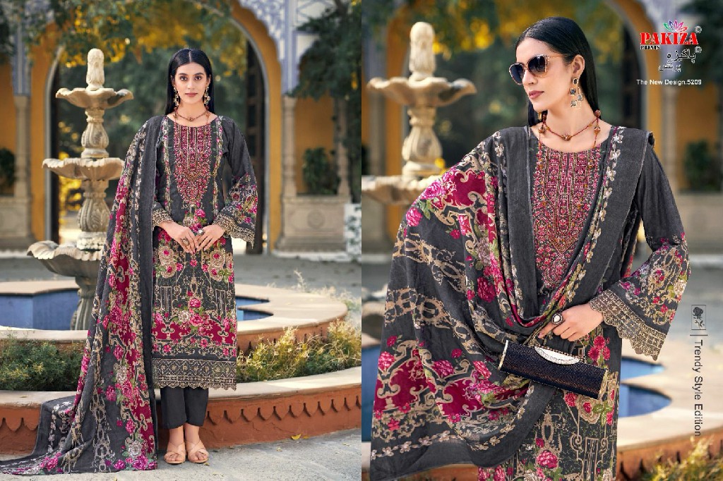 Pakiza Taiyyeba Vol-52 Wholesale Kashmiri Neck Work Dress Material